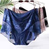 womens sexy no trace lace panties ultra thin high waist briefs breathable quick dry underwear female solid underpants