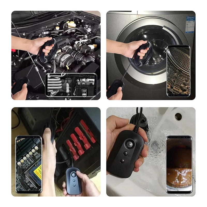 

5.5MM Wireless Endoscope HD Snake Inspection Camera with 6 LED Zoom Waterproof WiFi Endoscope for Android &iOS Smartphone Tablet
