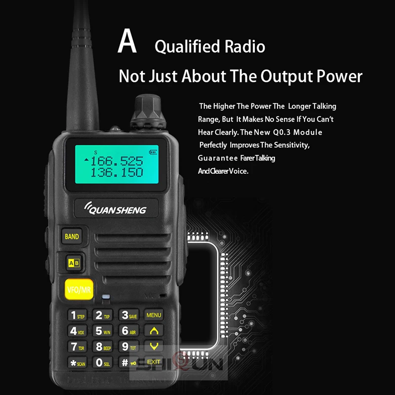 Обновленная портативная рация Quansheng Vhf Uhf двухдиапазонный радиоприемник