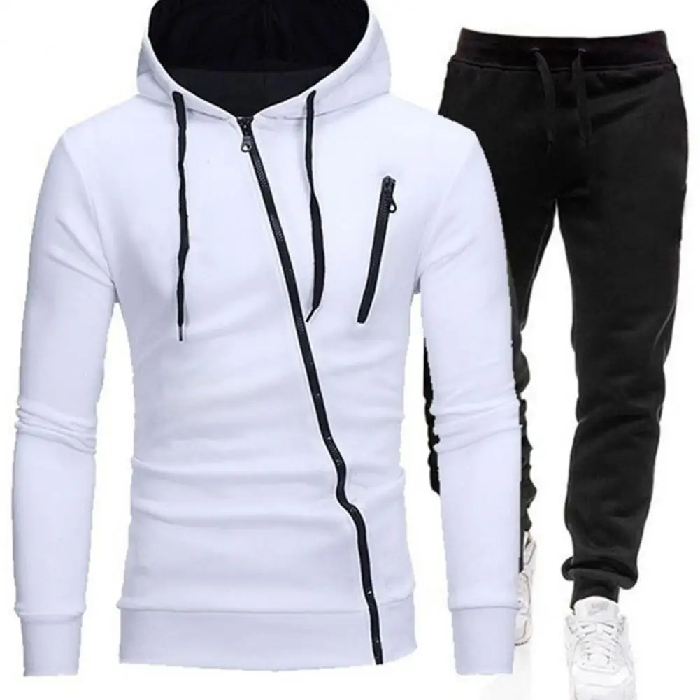 

Men Long Sleeve Zip Hoodie Sweatshirt Pants Tracksuit Autumn Winter Outfit Set Outdoor Gym Pants Sweatpants Hoodie Pullover
