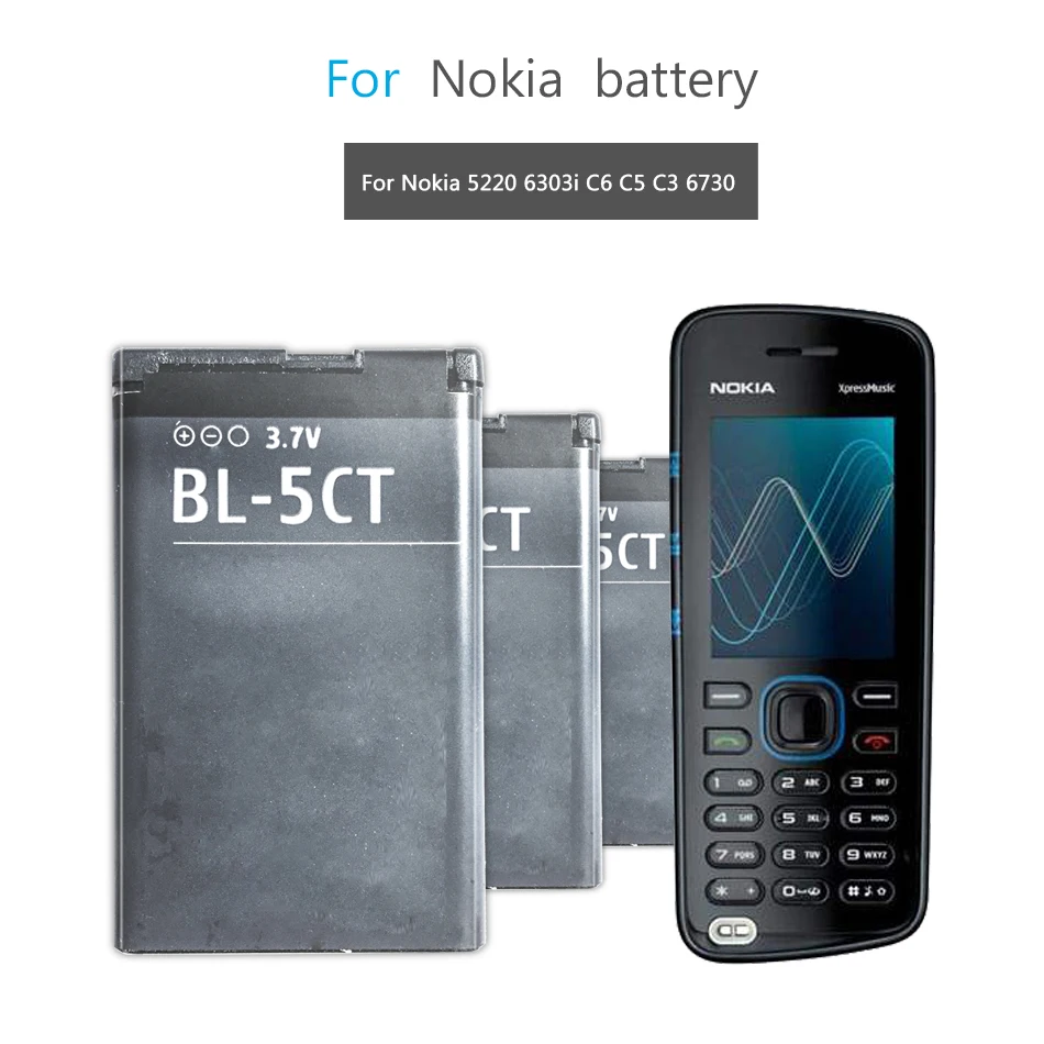 BL5CT 5CT BL-5CT Производитель солнечного коллектора gb/t 18287-2013 Батарея для Nokia 6303i 6303C 6750 C5