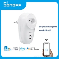 sonoff s26 smart wifi socket remote control plug brazil standard white sockets soquete inteligente works with alexa google home
