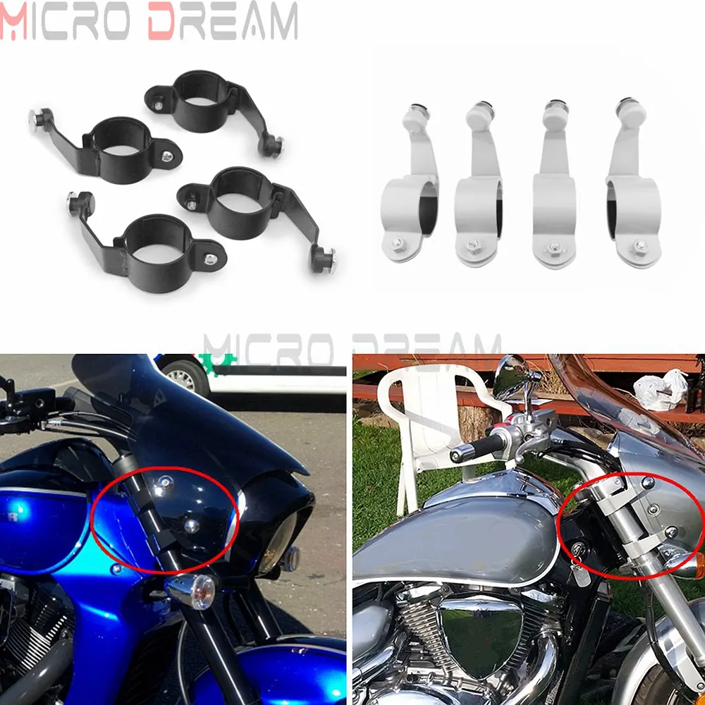 4 шт. стальной кронштейн крепления лобового стекла зажимы для Suzuki Boulevard M109R M109R2 M109RZ
