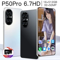 top selling huavei smart phone p50 pro 5g 10 core 6800mah big battery android11 0 2021 newest p50 pro mobile phone free shipping