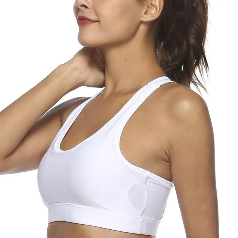 

Hot Women Sports Yoga Running Bra Crop Top Vest Padded Bras with Pocket MVI-ing