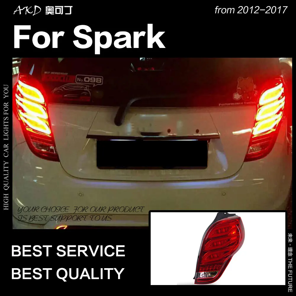 Автомобильный Стайлинг AKD для Chevrolet Spark задние фонари 2012 2017 новый светодиодный