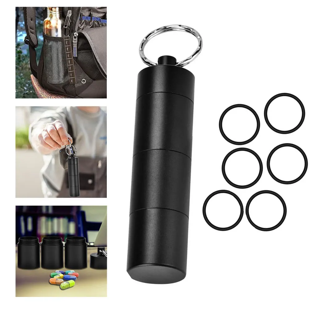 

Capsule Survival Seal Trunk Waterproof Hike Box Container Outdoor Dry Bottle Holder Storage Camp Medicine Match Pill Case