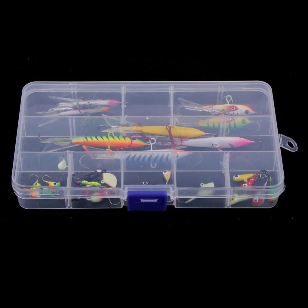

Pack Of 26pcs Ice Lead Jigs Head 3D Eyes Artificial Fishing Lures Hooks Set