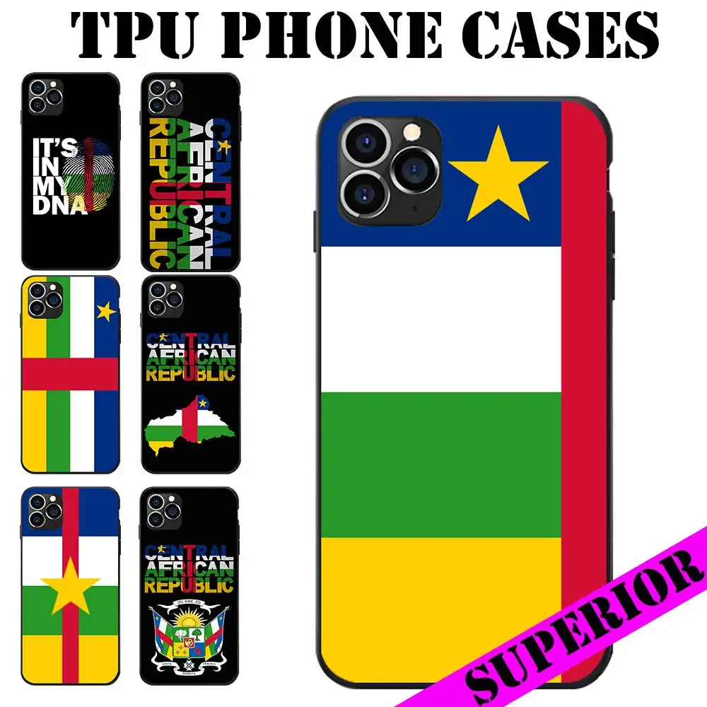 2020 чехлы для телефонов из мягкого ТПУ с флагом Центральной Африки iPhone 5 6 7 8 S XR X Plus