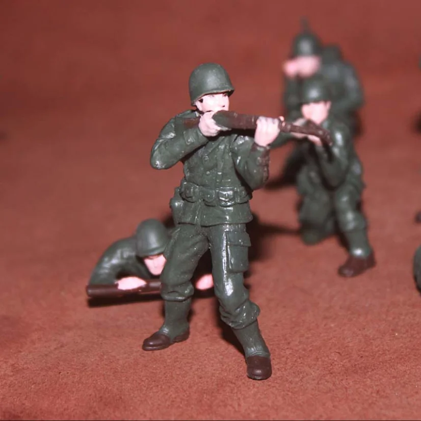 

10pcs/lot Green Soldier Model Action Figure Toys 6CM Miniature Accessories Boys PVC Toy Birthday Gift For Son