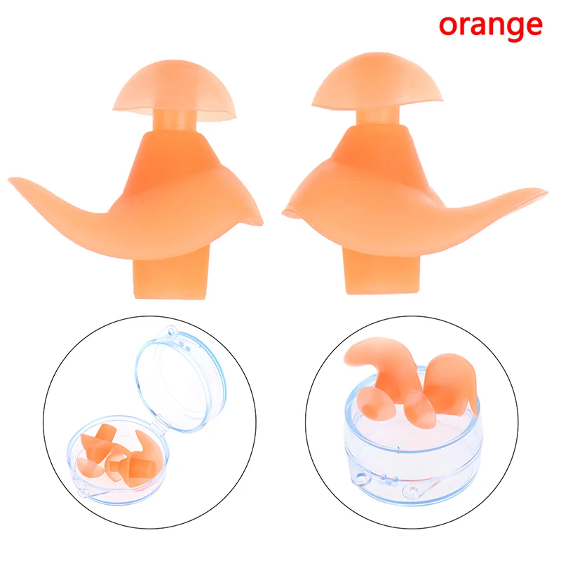 orange Водонепроницаемые пылезащитные беруши для дайвинга водные виды спорта аксессуары для плавания 1 пара мягкие беруши экологические силиконовые - Цвет: orange
