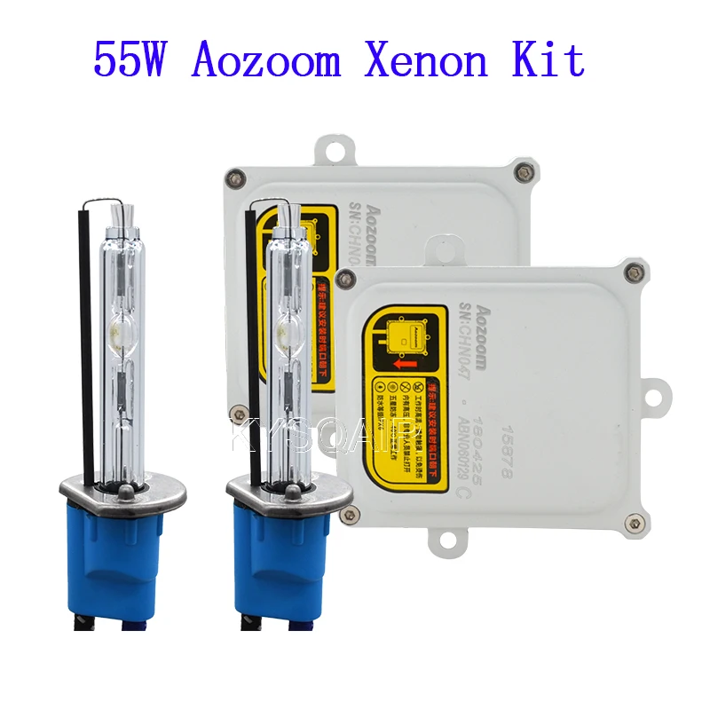 KYSQAIR оригинальный 12 В 55 Вт Aozoom AC тонкий HID балласт комплект ксенон H7 5500K H1 H11 D2H