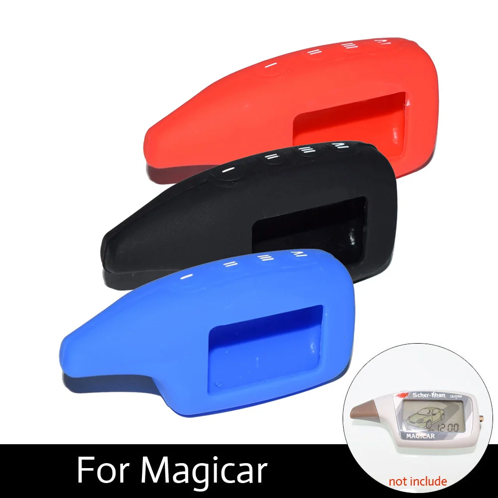 Силиконовый чехол для ключей с ЖК-дисплеем для Scher Khan Magicar 5 Magicar 6, двухсторонняя Автомобильная сигнализация M5 M6, чехол для брелка с дистанционным управлением
