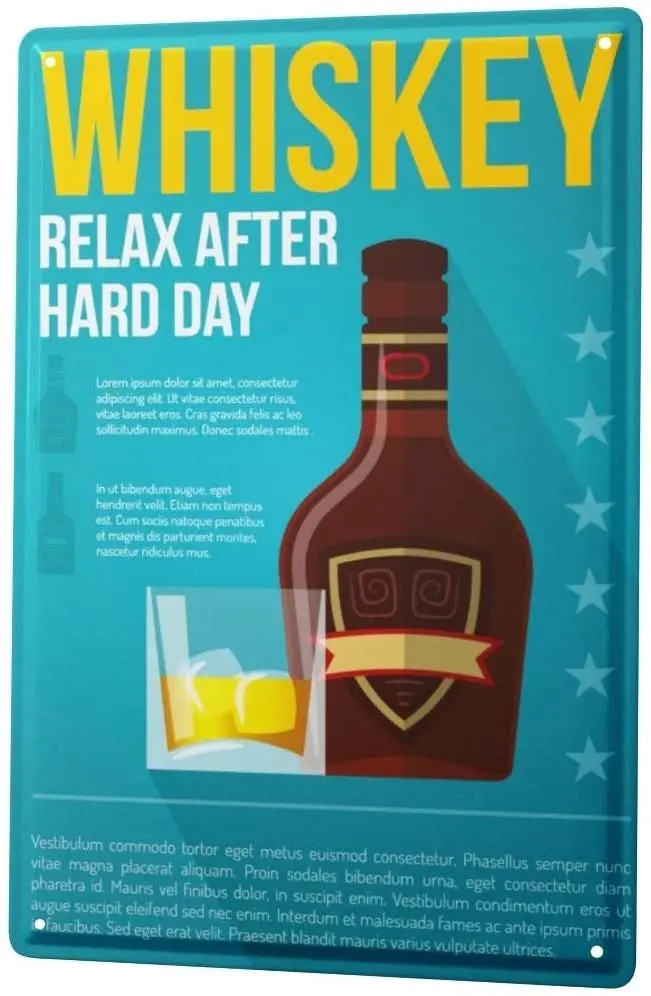 

С 2004 жестяной знак, алкоголь, ретро виски, бар, паб, Ресторан