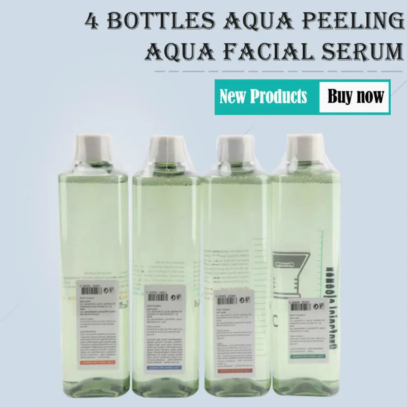 2020 Newest Aqua Peeling Solution 4 Bottles 500Ml Per Bottle Aqua Facial Serum Hydra Machine For Normal Skin Fast Shipping
