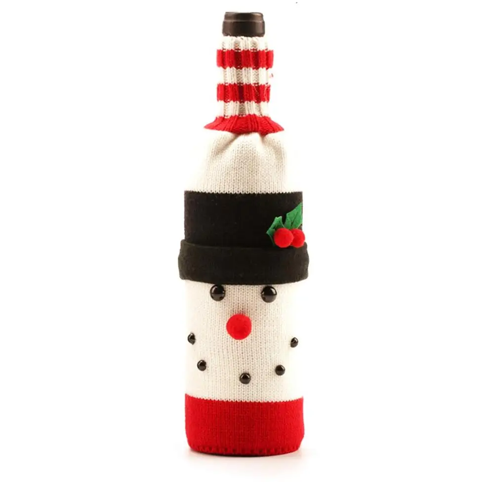 

Merry Christmas Wine Bottle Cover Party Handmade Christmas Decor For Home Party Dinner New Year Gift Coat Bottle Bottle Bag