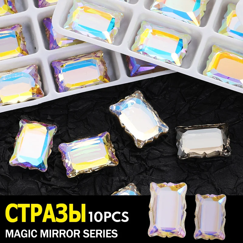 

Glass Rhinestones Flatback Ab Crystal Nail Art Rhinestones For Clothes Shoes Handbag Rectangle Stones To Make Crafts