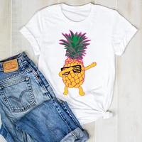 women pineapple print t shirt fashion fruit beach ladies summer t tee tshirt woman female top shirt clothes graphic t shirt