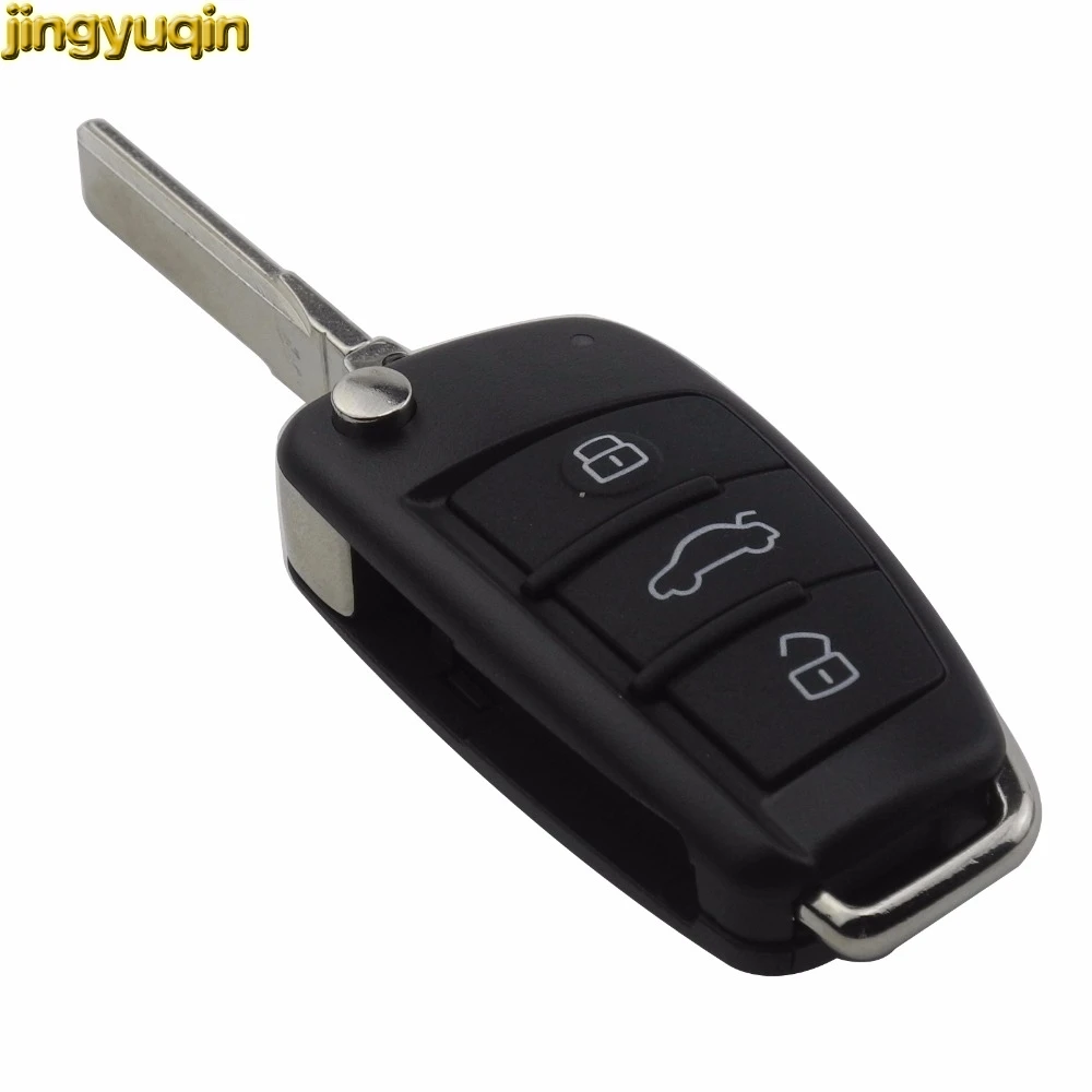 Jingyuqin 2 шт 3 кнопки Складной флип авто корпус для дистанционного ключа Audi A2 A3 A4 A6 A6L