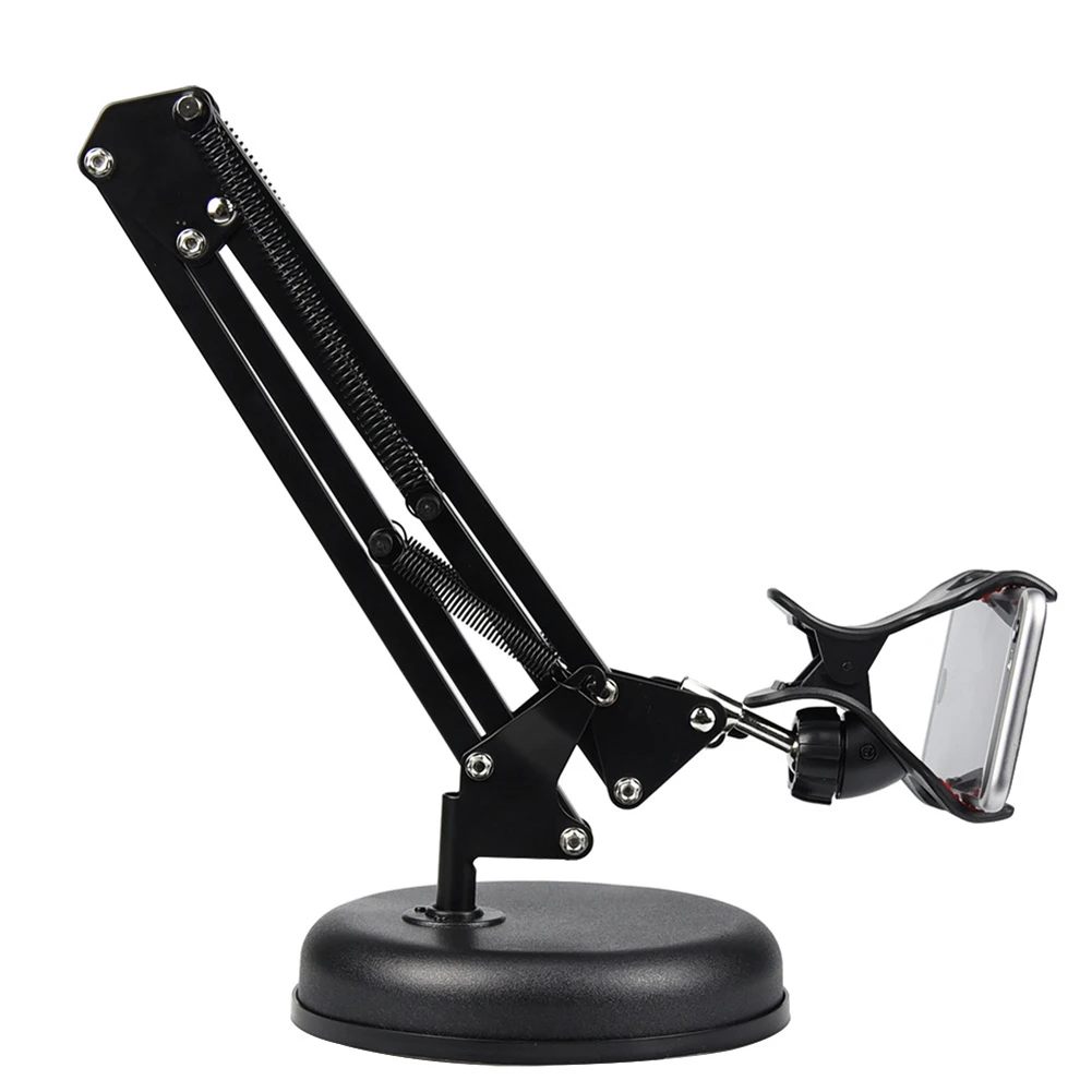 

New Foldable Phone Holder Desktop Stands Brackets Lazy Double Clip Multi-functional With USB Fill Light Mobile Phone Holder
