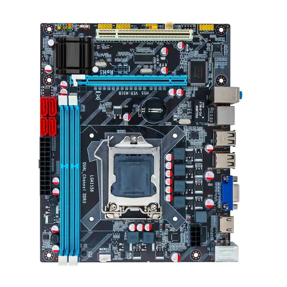 Комплект материнской платы H55 с процессором Intel Core i5-760 + 2X DDR3 4 Гб (8 ГБ) Память
