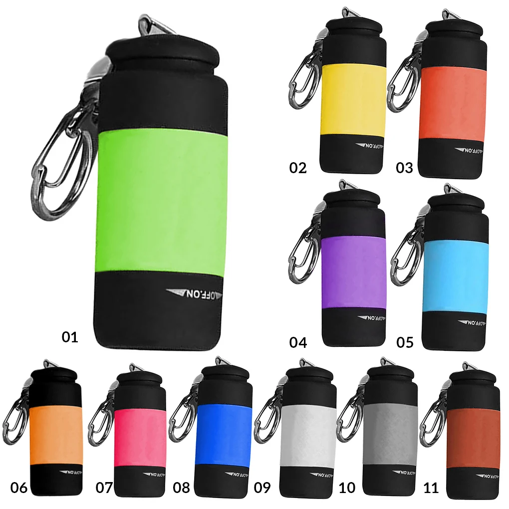 

Мини светодиодный фонарик брелок Портативный фонарь на открытом воздухе Водонепроницаемый пеший Туризм Кемпинговые фонари встроенный Бат...