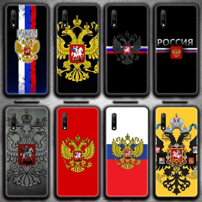 

Russia Flag national emblem Phone Case for Huawei Honor 30 20 10 9 8 8x 8c v30 Lite view 7A pro
