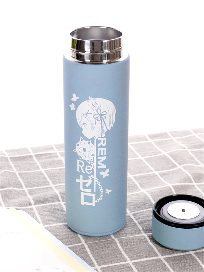 1pcs Anime Re:Life in A Different World from Zero Rem Stainless Mug Cup Water Cosplay Prop for Women Men Gift 500ml | Тематическая