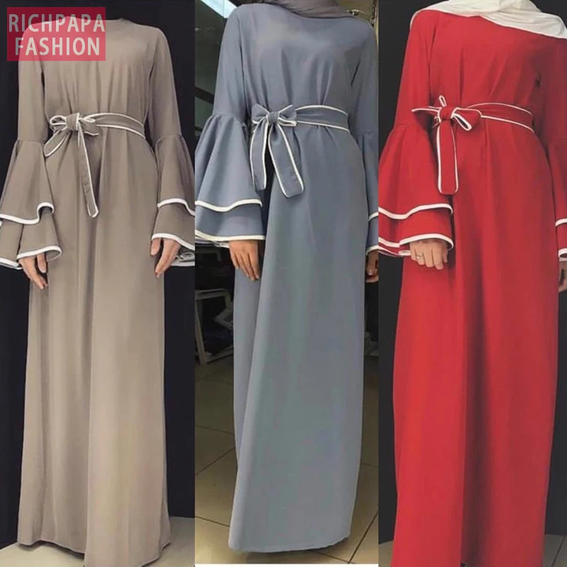Abaya кафтан хиджаб мусульманское платье Jilbab Caftan Рамадан Турция Дубай Абая для