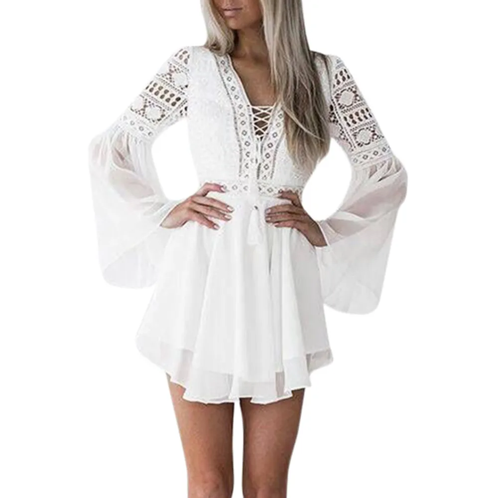 

Women's Dresses Lace Bodycon Long Sleeve Party Dress Cocktail High Waist Pencil Dress Bandage V-neck Solid Dresses 2021 C2