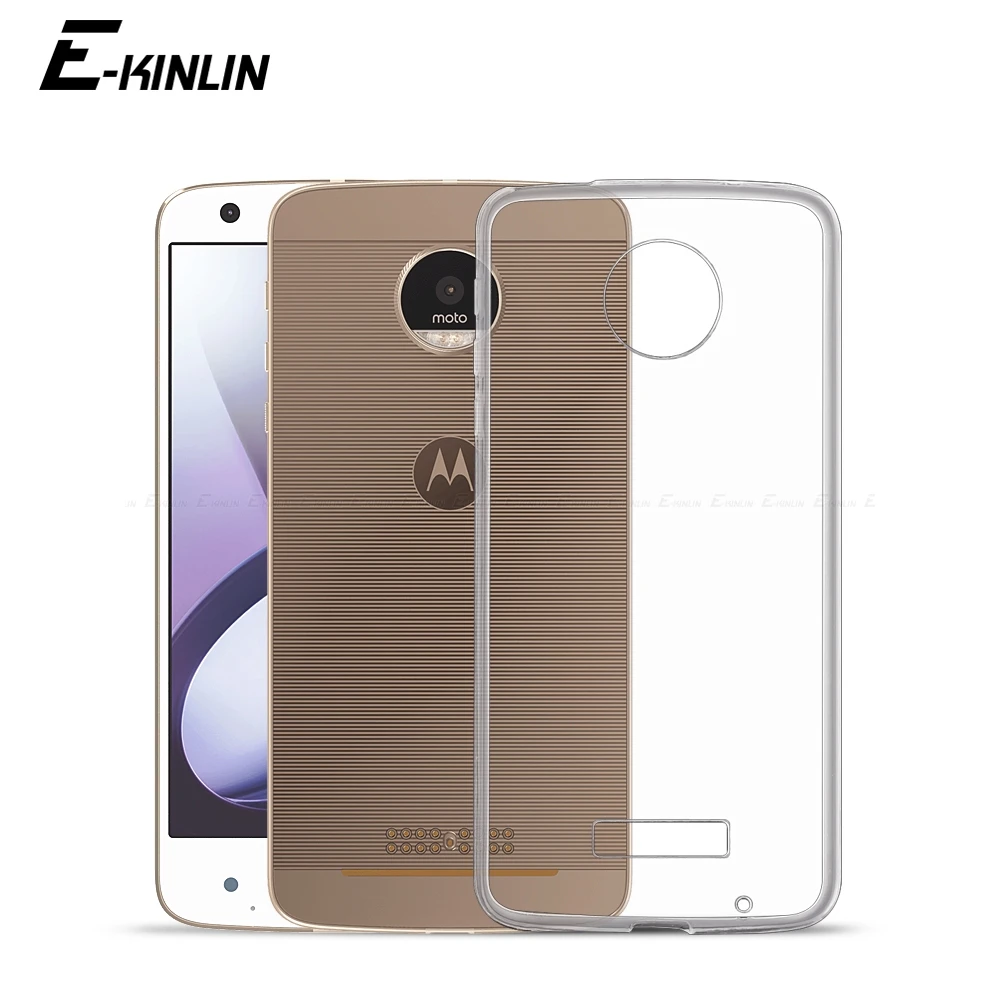 Прозрачный тонкий мягкий силиконовый чехол накладка для Motorola Moto E7i E7 E6s E6 E5 Plus Z3 Play