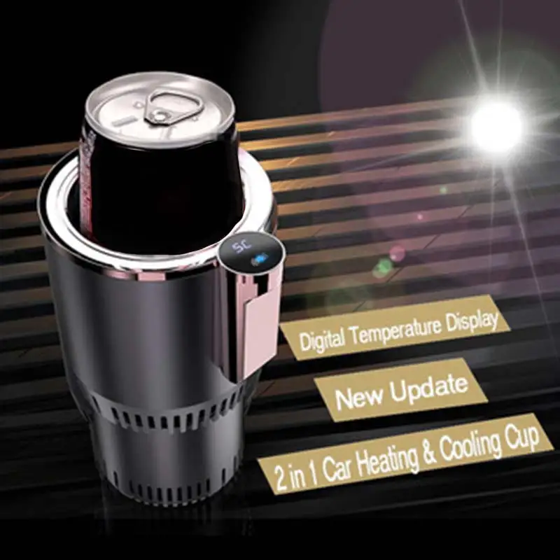 

Car Heating Cup Mini Warmer Auto Cup Drink Holder Semiconductor Cooling Refrigeration Heater Warm Milk for Car Home