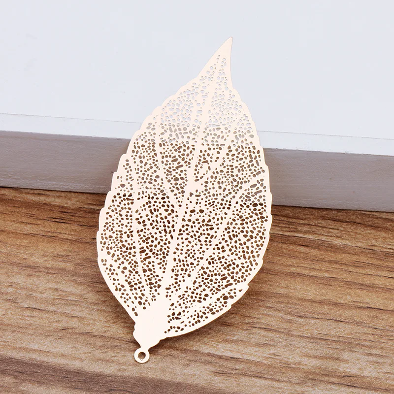 5 шт./лот розовое золото серебро цвет 78*38 мм медный лист колпачки из бисера