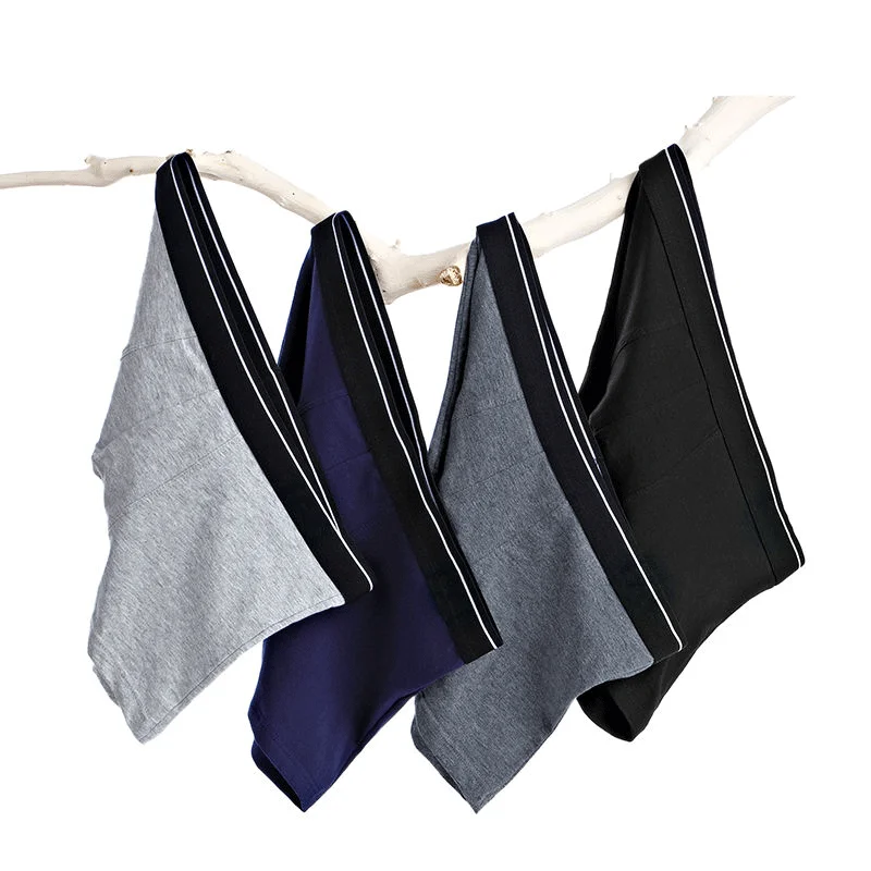 4Pcs/Lot Men's Underwear Underwear Men's Boxer Pants Men's Underwear Pure Cotton Men's Short And Breathable Solid Flexible Short