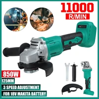 125mm brushless electric angle grinder speed 8000rpm cordless grinding machine diy woodworking power tool for 18v makita batter