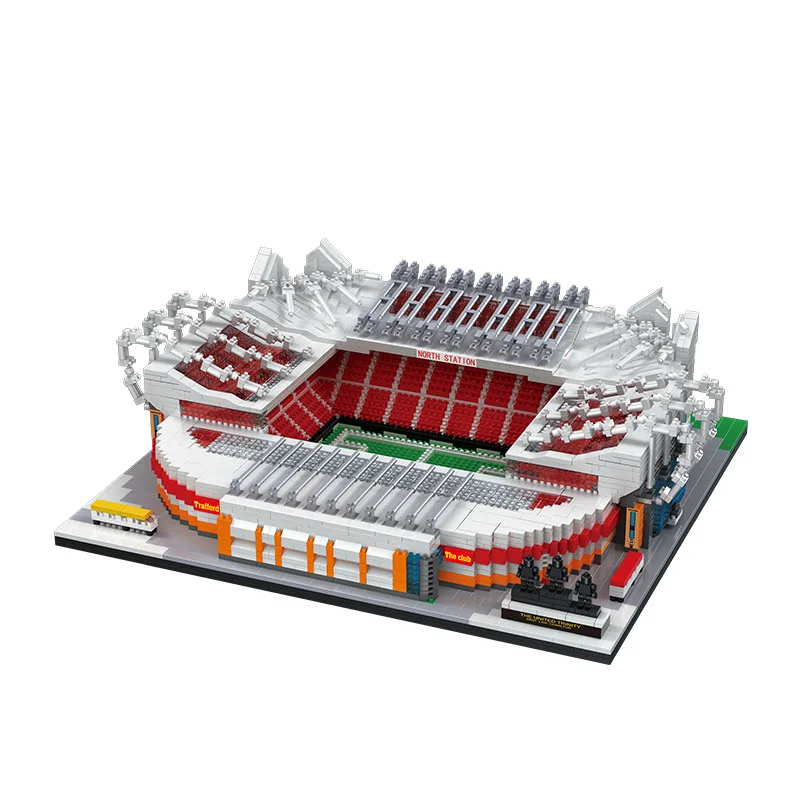 6300pcs Mini Blocks Architecture Building Toy Stadium Model Brinquedos Football Field Old Trafford Kids Present for Man Gifts | Игрушки и