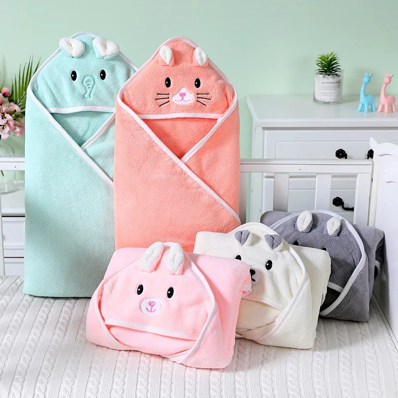 

Toddler Baby Hooded Towels Newborn Kids Bathrobe Super Soft Bath Towel Blanket Warm Sleeping Swaddle Wrap for Infant Boys Girls