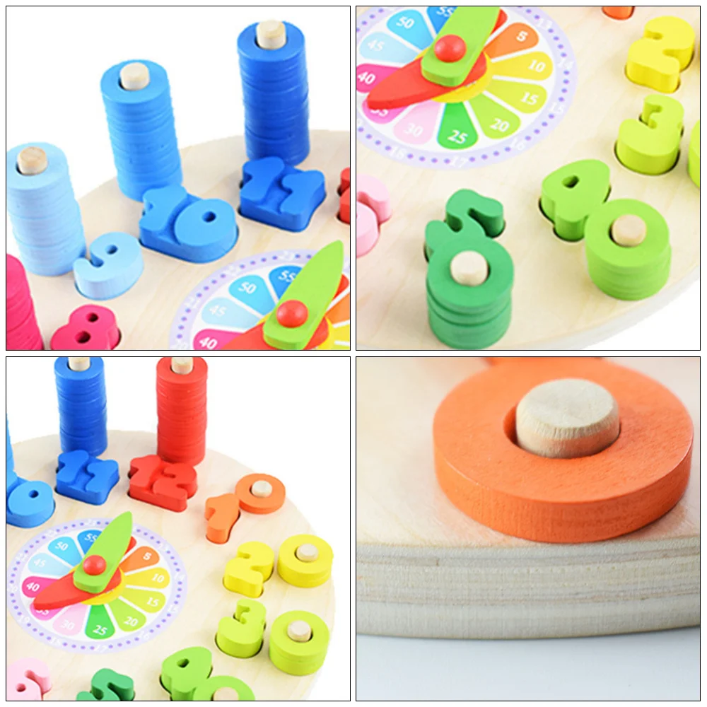

1Pc Kids Learning Time Colorful Clock Puzzle Number Cognitive Plaything