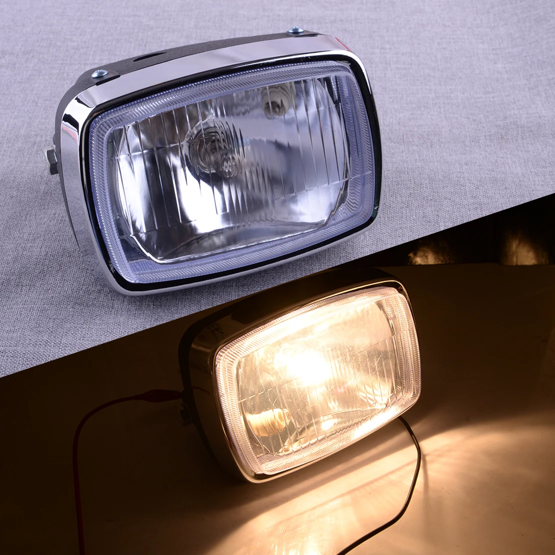

Motorcycle Front Headlight Headlamp Square 33100-vm4-003 Fit For Honda ATC110 ATC185S ATC200S FourTrax 125 TRX125