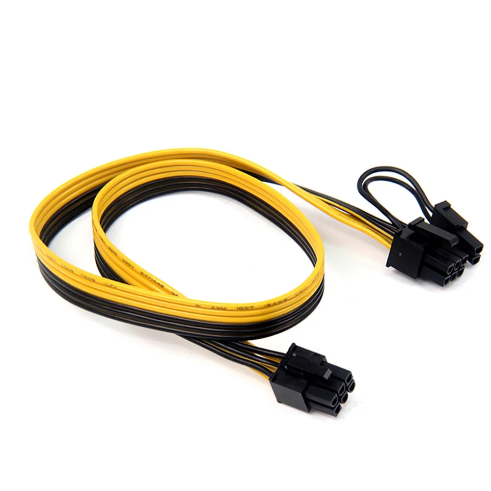 

1pc 50/70/60CM Ethereum Graphics Cable 6Pin male to 6+2Pin male 18AWG Pure Copper Tinned Wire Parallel Cable