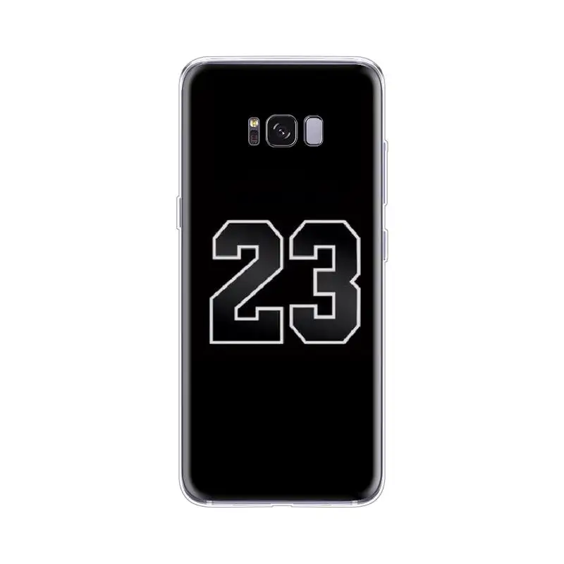 Карри баскетбольный номер Коби ТПУ черный чехол для телефона Корпус Samsung S5 S6 S7 S8 S9