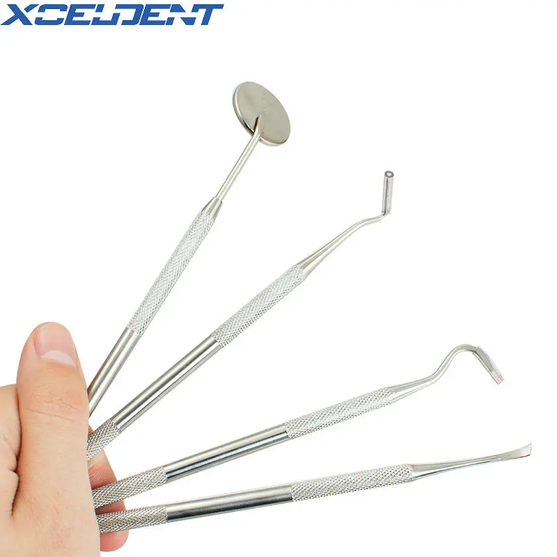4 шт./компл. зубной клетчатый скребок скалер набор инструментов для гигиены