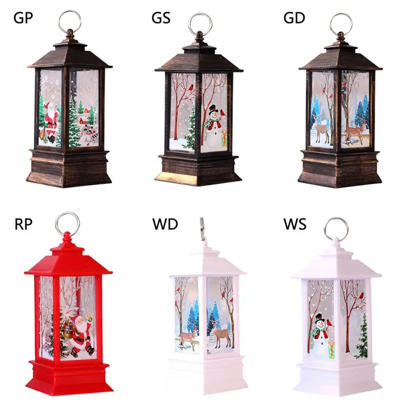 

Christmas LED Simulation Light Oil Lamp Xmas Candle Night Light Hanging Ornament Craft