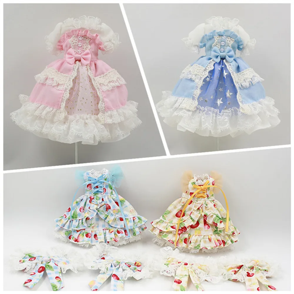 

Handmade Blyth Doll Clothes Lace Princess Dress Blyth Doll Accessories Fit Joint Azone Licca 1/6 BJD/SD Doll ICY Dolls