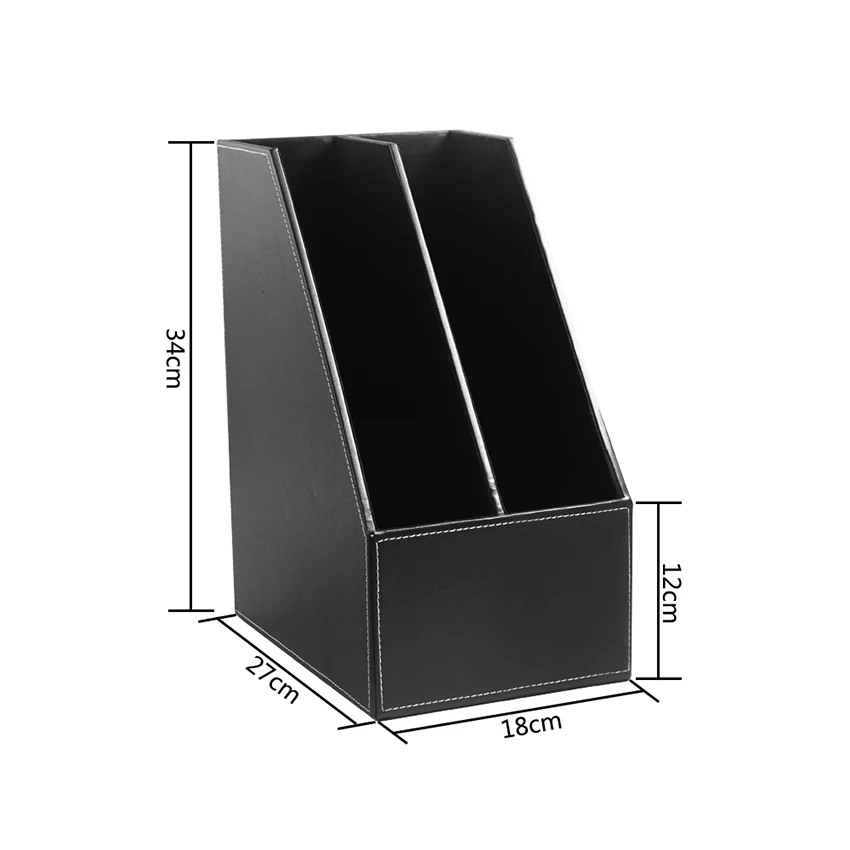 Офисный Настольный держатель для файлов из искусственной кожи двухслойный