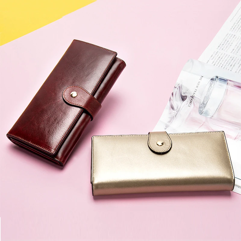 Модный Дамский кошелек из натуральной кожи Роскошный дизайнерский Женский для