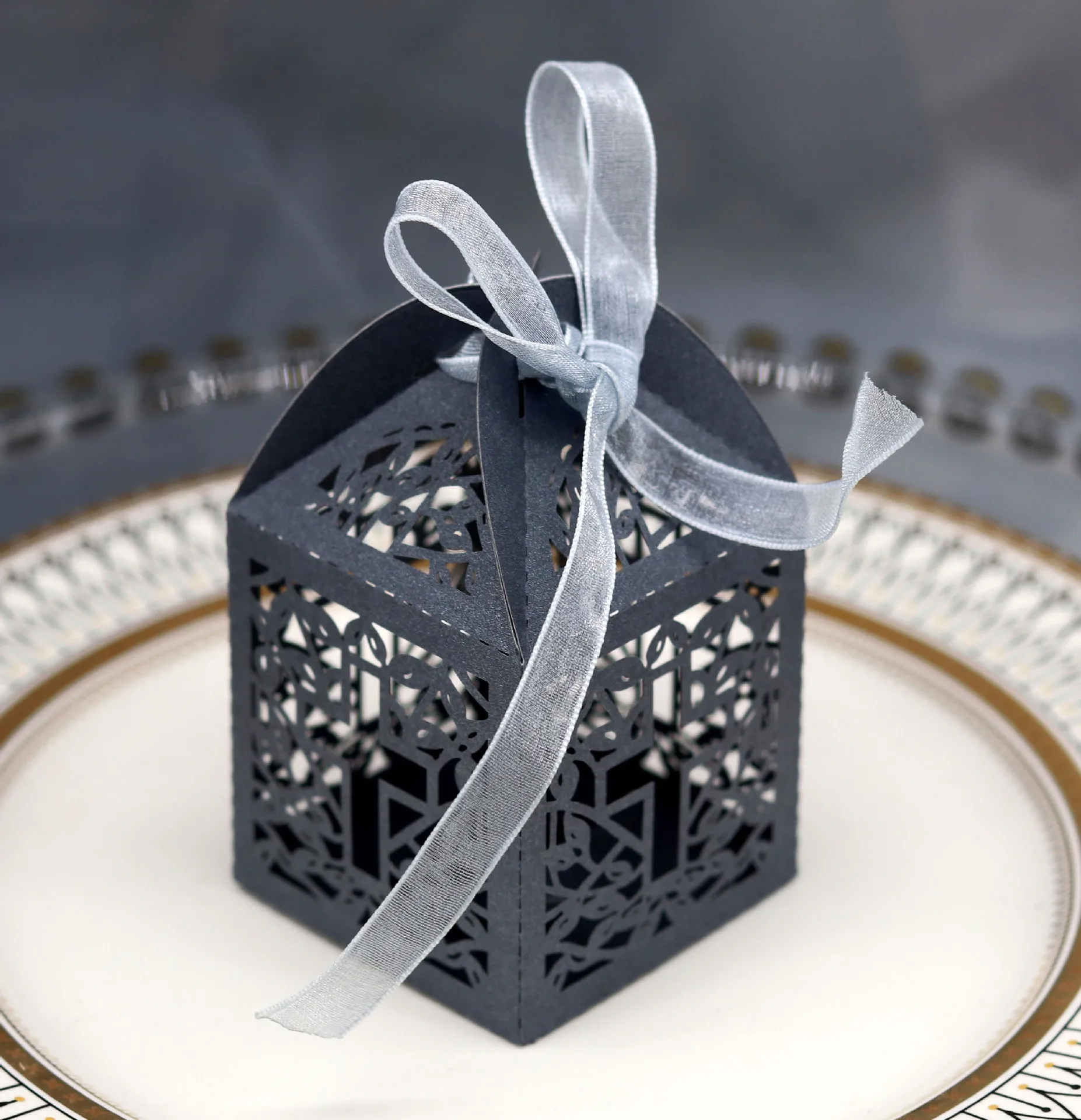 Коробки для крещения крестиком в виде листьев детской вечеринки свадебной