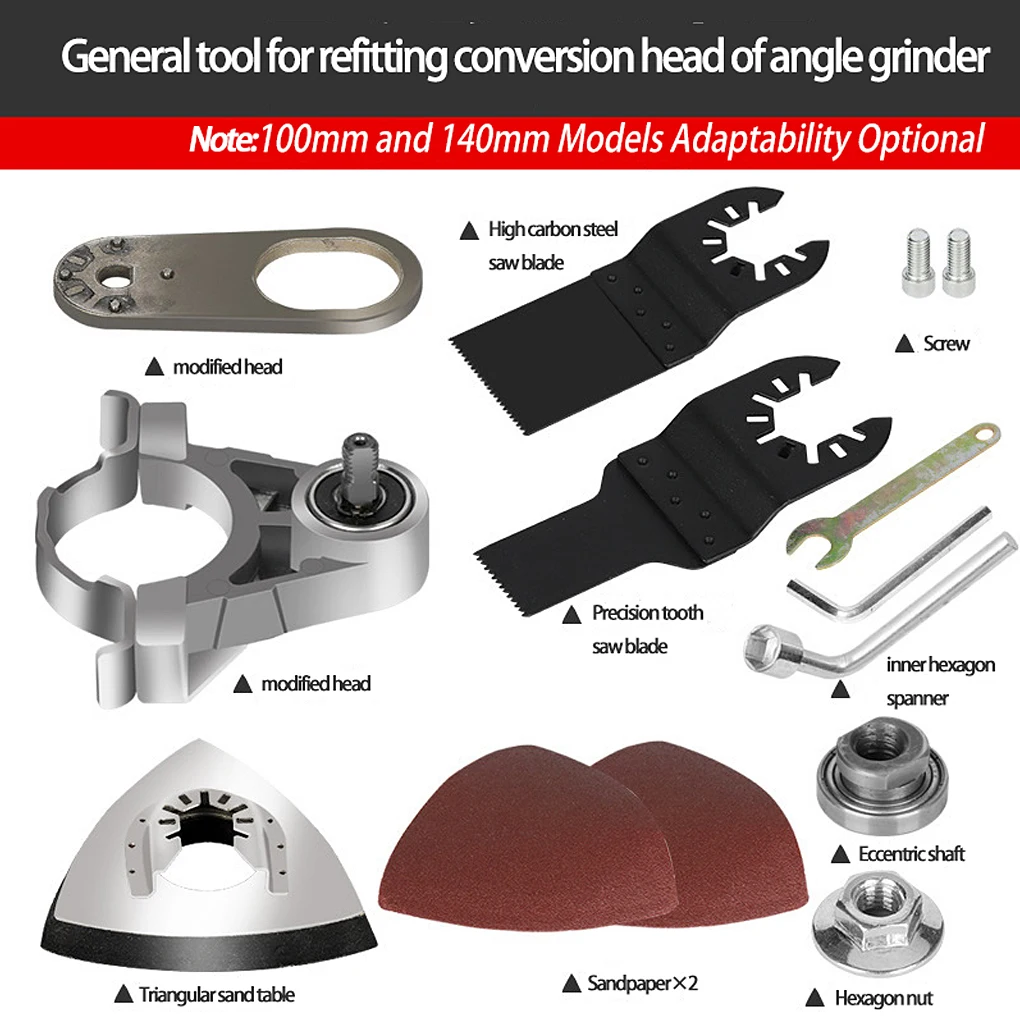 

Angle Grinder Adapters Kit Polishing Woodworking Converters Opening Crafting Replacement Conversion Head Attachments M14