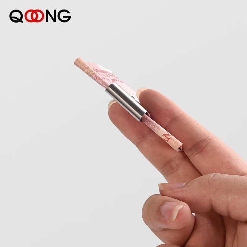 QOONG из нержавеющей стали настраиваемый зажим для денег денежный держатель