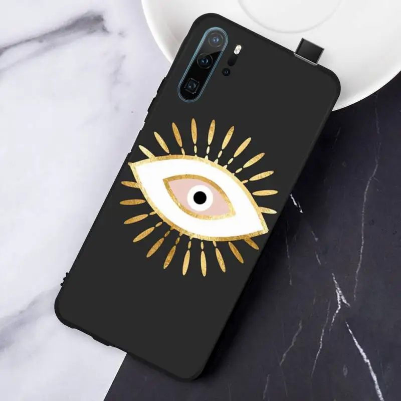 

Gold Foil Evil Eye In Blush aesthetics Phone Case For Huawei honor Mate P 10 20 30 40 Pro 10i 9 10 20 8 x Lite